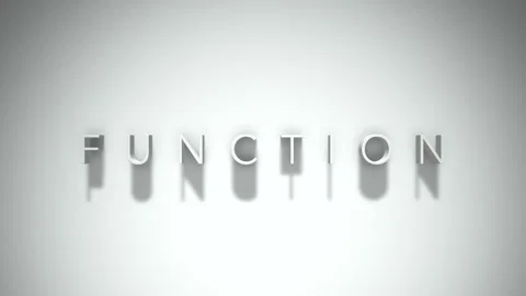 Function 3D title animation with shadows on a white background 스톡 동영상 296517375