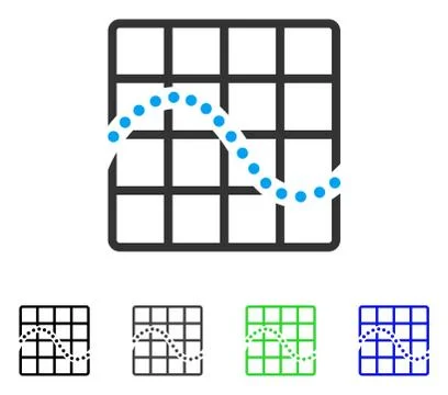 Function Chart Flat Icon Stock Illustration