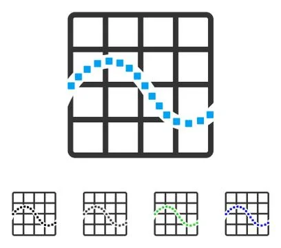 Function Chart Flat Icon Stock Illustration