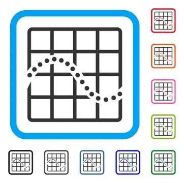 Function Chart Framed Icon Stock Illustration