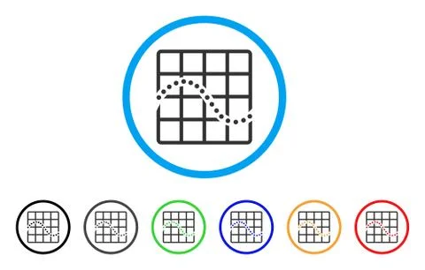 Function Chart Rounded Icon Stock Illustration