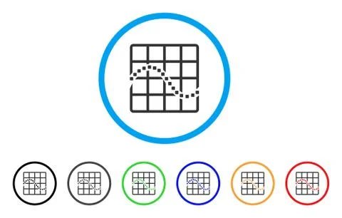 Function Chart Rounded Icon Stock Illustration