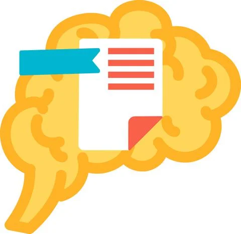 Function data memory of human brain icon vector Stock Illustration