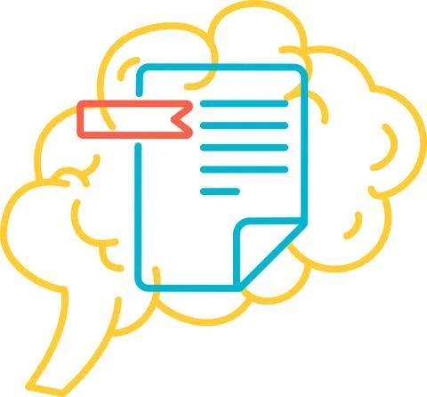 Function data memory of human brain icon vector Stock Illustration