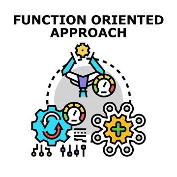 Function oriented approach system developing innovation process Stock Illustration