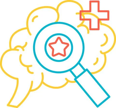 Function personnel of human brain icon vector Stock Illustration