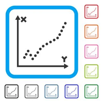 Function Plot Framed Icon Stock Illustration