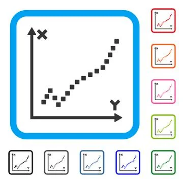 Function Plot Framed Icon Stock Illustration