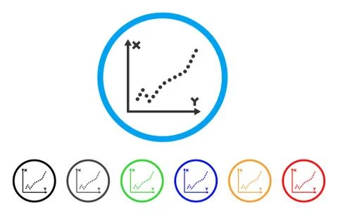 Function Plot Rounded Icon Stock Illustration
