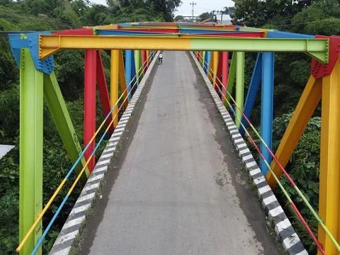 The function of the rainbow bridge in Tegal Regency Photos