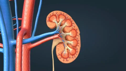 Function of the renal artery and renal v... | Stock Video | Pond5