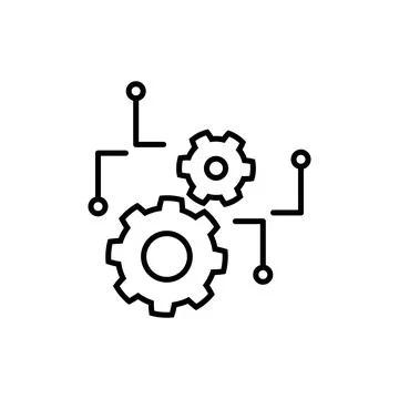 Function settings, line sign, vector icon Stock Illustration