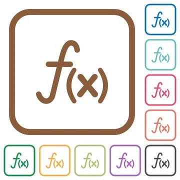 Function simple icons Stock Illustration