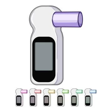 Function spirometer cartoon vector graphic Stock Illustration