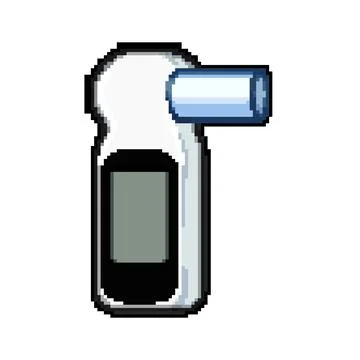 Function spirometer pixel art vector illustration Stock Illustration