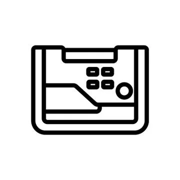 Functional alternator icon vector outline illustration Stock Illustration