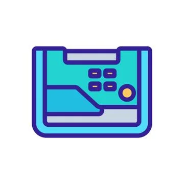 Functional alternator icon vector outline illustration Stock Illustration