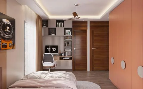 Functional and Creative Maximizing Space in Your Child's Bedroom - functiona Stock-Illustration