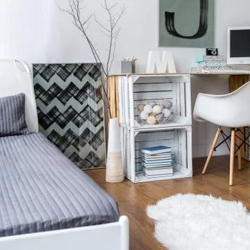 Functional apartment in modern design Stock Photos