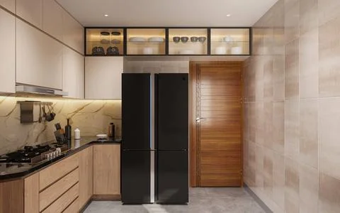 Functional Beauty Creating a Kitchen Space That is Both Stylish and Practica Illustrazione stock