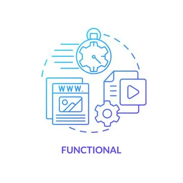 Functional blue gradient concept icon Stock Illustration