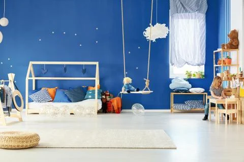 Functional child room with swing Stock-Fotos