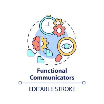 Functional communicators concept icon Stock Illustration