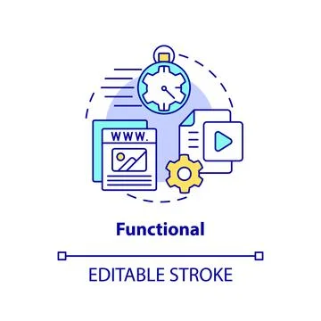 Functional concept icon Stock Illustration