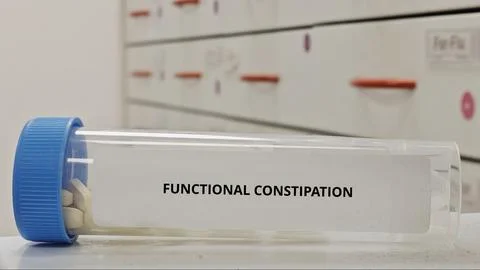 FUNCTIONAL CONSTIPATION treatment tablets for improve bowel movement without Stock Photos