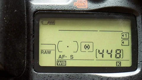 Functional display on the camera Stock Footage 78915220