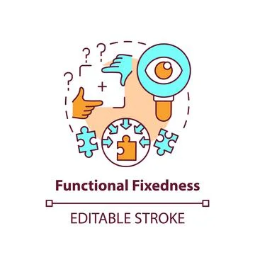 Functional fixedness concept icon Stock Illustration