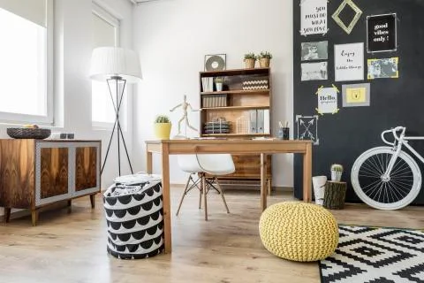 Functional flat for a creative person Foto stock