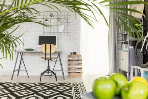Functional flat with office area Foto stock