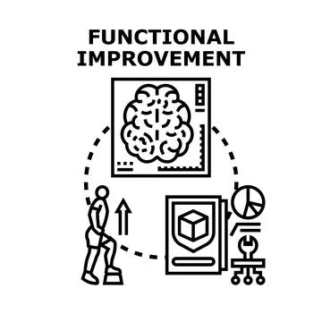 Functional improvement developing human capabilities and performance Ilustración de archivo