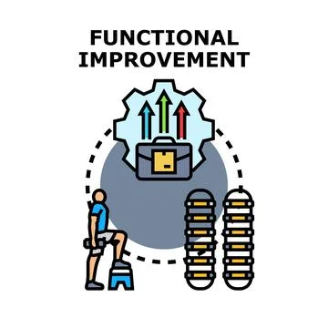Functional improvement developing skills and achieving goals イラスト素材