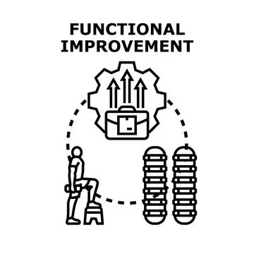 Functional improvement developing skills and achieving goals 库存插图