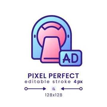 Functional magnetic resonance imaging gradient fill desktop icon 스톡 일러스트