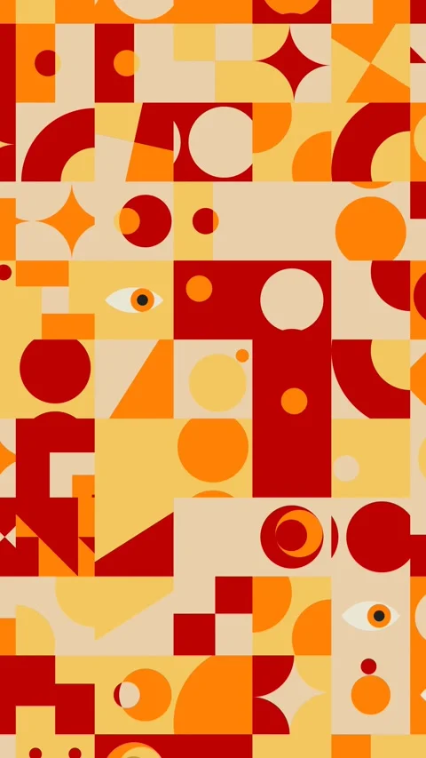 Functional Minimalist Aesthetic Background With Moving Geometric Systems Stock Footage 331261135