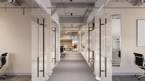 Functional Office Desks Streamlining Work Processes Stock Illustration