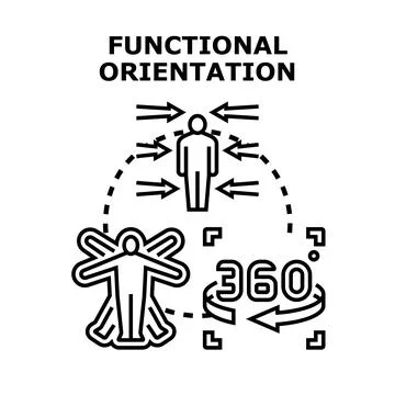 Functional orientation concept for business and human development Stock Illustration
