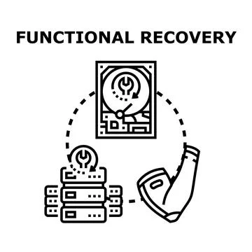 Functional recovery process for data and biological systems Stock Illustration
