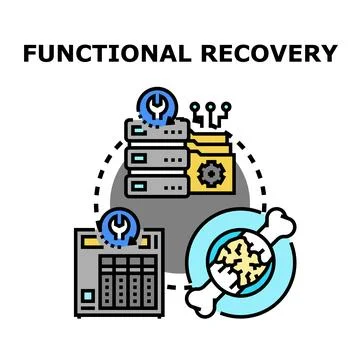 Functional recovery vector concept illustration designing software system Stock Illustration