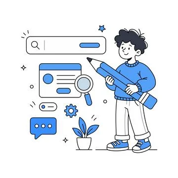 A functional selection of product deployment, language decision, and systemic Stock Illustration