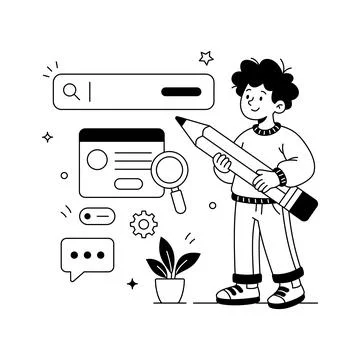 A functional selection of product deployment, language decision, and systemic Stock Illustration