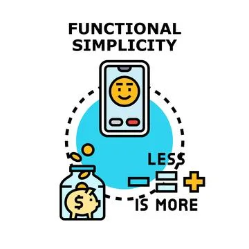 Functional simplicity concept for efficient user experience Stock Illustration