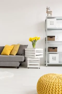 Functional space with decorative details Foto stock