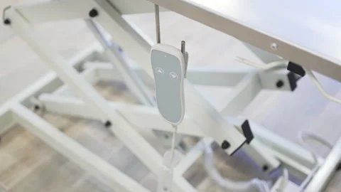 Functional table with control panel for perfect positioning 動画素材 318866075