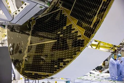 Functional testing of NASAs Mars Helicopter and its cruise stage occurred.. Foto stock