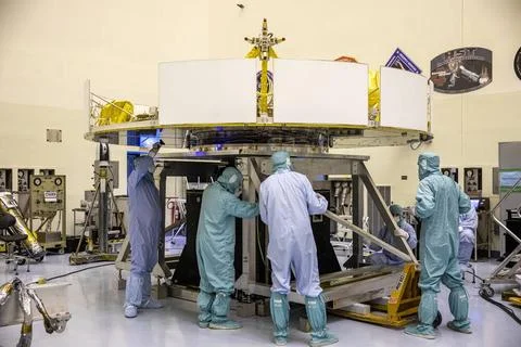 Functional testing of NASAs Mars Helicopter and its cruise stage occurred.. Stockfoto's