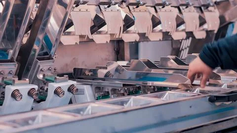 Functional testing process for food packaging machines Stock Photos